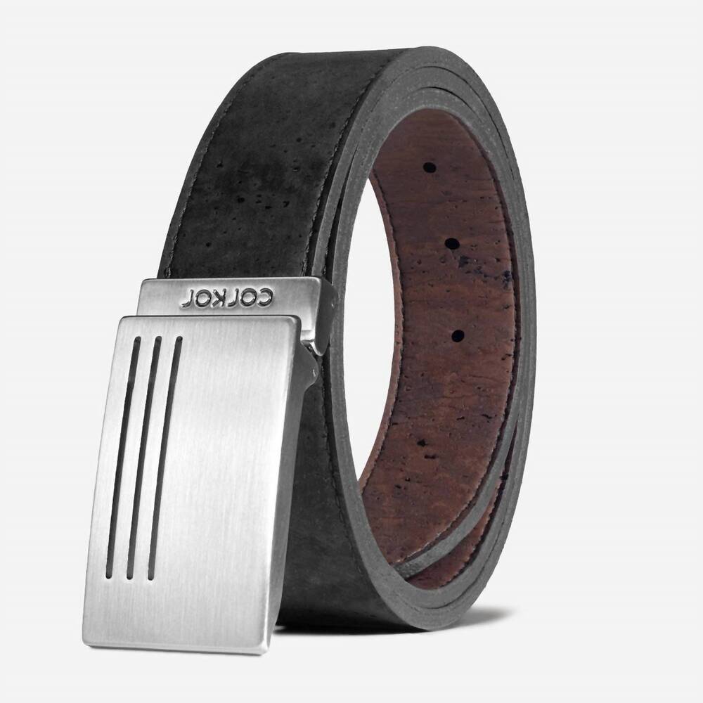 NEW CORKOR men's reversible cork belt in brown